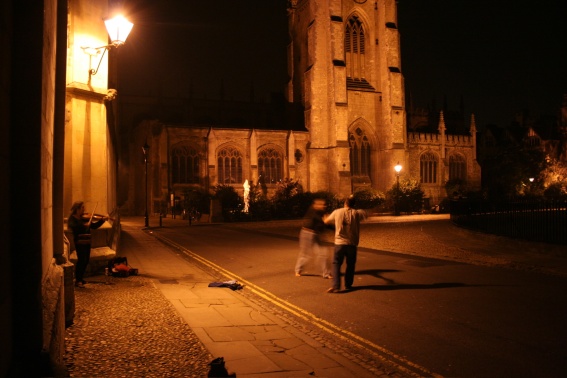 A couple dancing with music