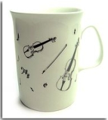 Music gift ideas: Musical coffee mug, viola or violin?