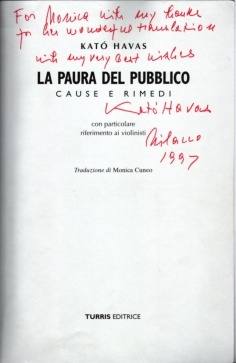 Stage fright in Italian, frontispiece - La paura del pubblico