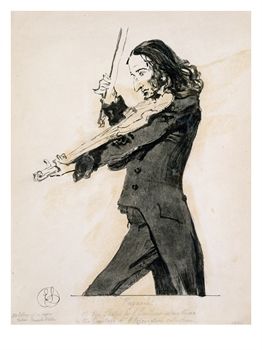 Buy Niccolò Paganini's portrait - Famous violin player who played viola