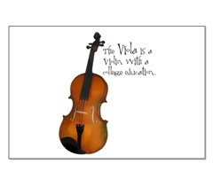 Viola is a violin with a college education