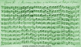 Facsimile of Bach’s Brandenburg Concerto 3 for 3 violins, 3 violas, 3 basses