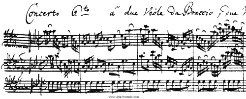 Facsimile of Bach’s Brandenburg Concerto 6 for 2 violas that has a very unusual set of instruments. It’s a lesser known yet very charming composition featuring 2 solo violas