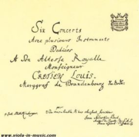 Brandenburg Concertos Frontispiece