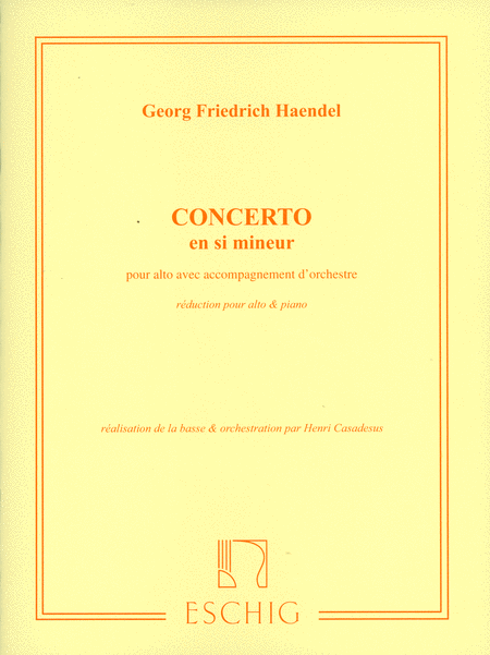 Handel Viola Concerto sheet music<br>Buy score and parts