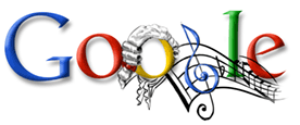 Mozart’s 250th birthday, January 27th, 1756. Google doodle