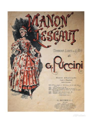 Puccini, Manon Lescaut. Buy this poster