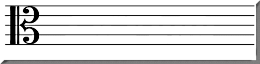The beautifully simmetric viola clef or C clef